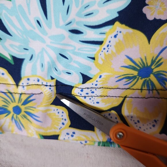 Stella Parker Tropical Floral Dress Womens Large Zip Colorful Athleisure FLAWS - Picture 6 of 15